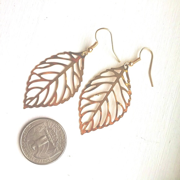🔵𝟲𝟱%𝗢𝗙𝗙 𝗯𝘂𝗻𝗱𝗹𝗲𝘀 𝟯+🔵 NEW Large Leaf Bohemian Drop Earrings - Picture 11 of 16